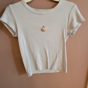 Brandy Melville Light Blue Tee with Bambi Design